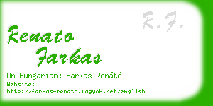 renato farkas business card