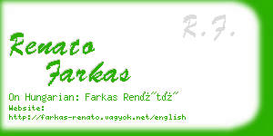 renato farkas business card